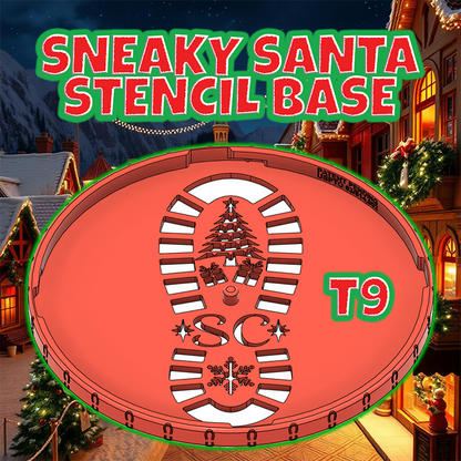T9 Sneaky Santa Stencil Base
