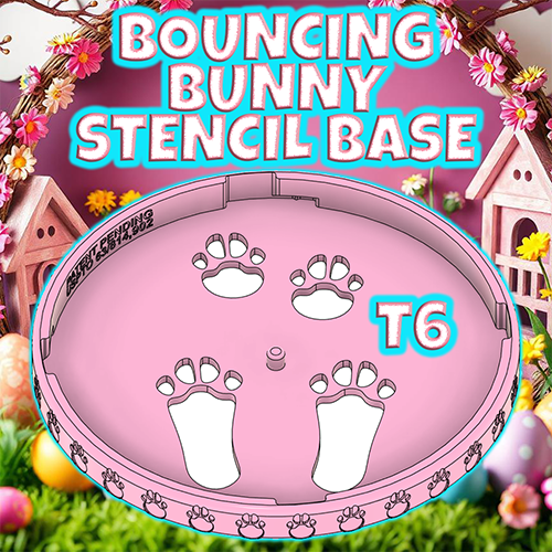 T6 Bouncing Bunny Powder Stencil Base