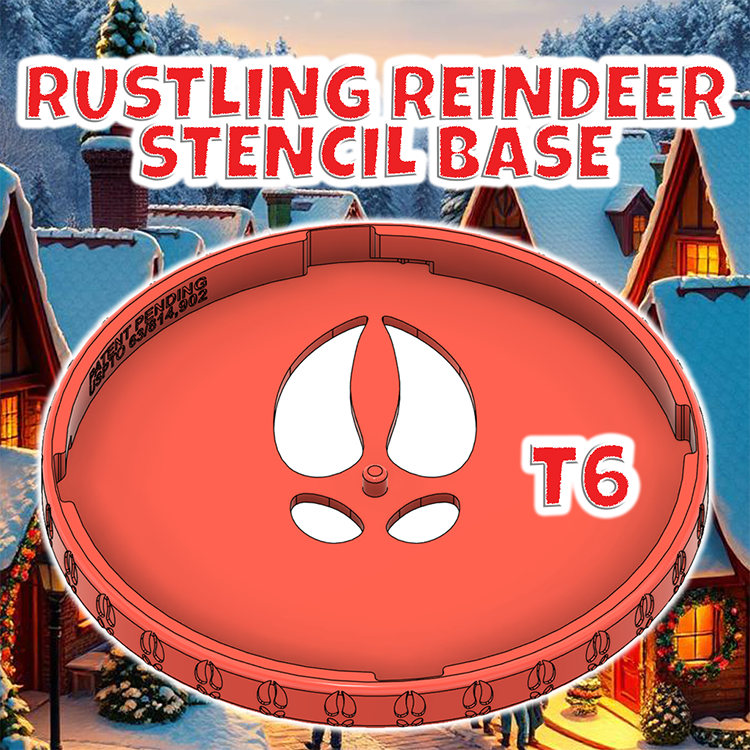 T6 Rustling Reindeer Powder Stencil Base