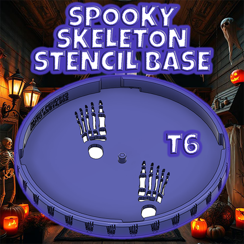T6 Spooky Skeleton Powder Stencil Base