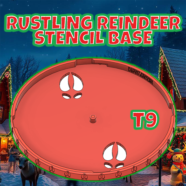 T9 Rustling Reindeer Stencil Base